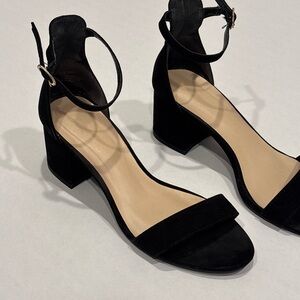 Lulus Elegant Black Ankle Strap Heels